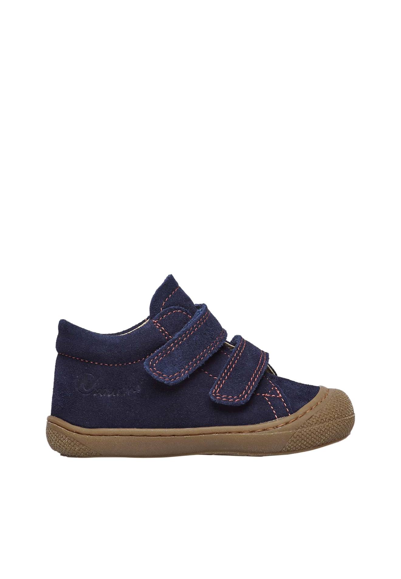 Chaussures Premiers Pas En Suède Cocoon Vl Bleu Marine-rouge-