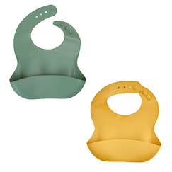 Puériculture-Lot de 2 bavoirs silicone
