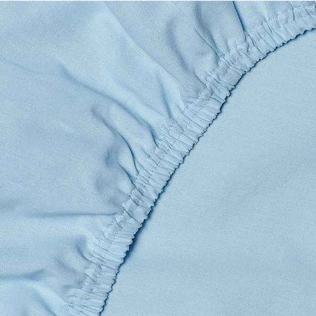 Drap-housse en coton Blanc+Bleu ciel+Gris+Rose+Vert amande 6 - vertbaudet enfant 