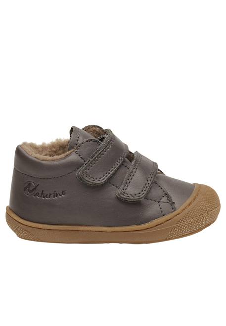 Chaussures premiers pas en cuir doublés en laine cocoon vl Anthracite-+Bleu foncé-+Cognac-+Gris tourterelle-+Marron foncé-+Rose antique-+Rouge foncé-+Sage- 1 - vertbaudet enfant 