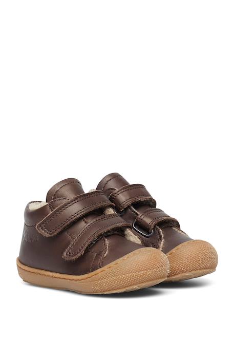 Chaussures premiers pas en cuir doublés en laine cocoon vl Anthracite-+Bleu foncé-+Cognac-+Gris tourterelle-+Marron foncé-+Rose antique-+Rouge foncé-+Sage- 22 - vertbaudet enfant 