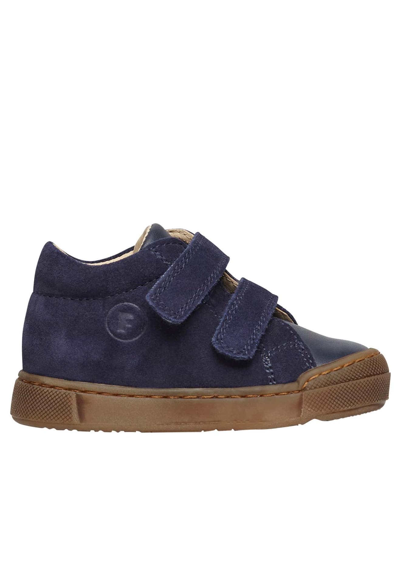 Baskets En Cuir Et Suède Snopes Vl Marine-