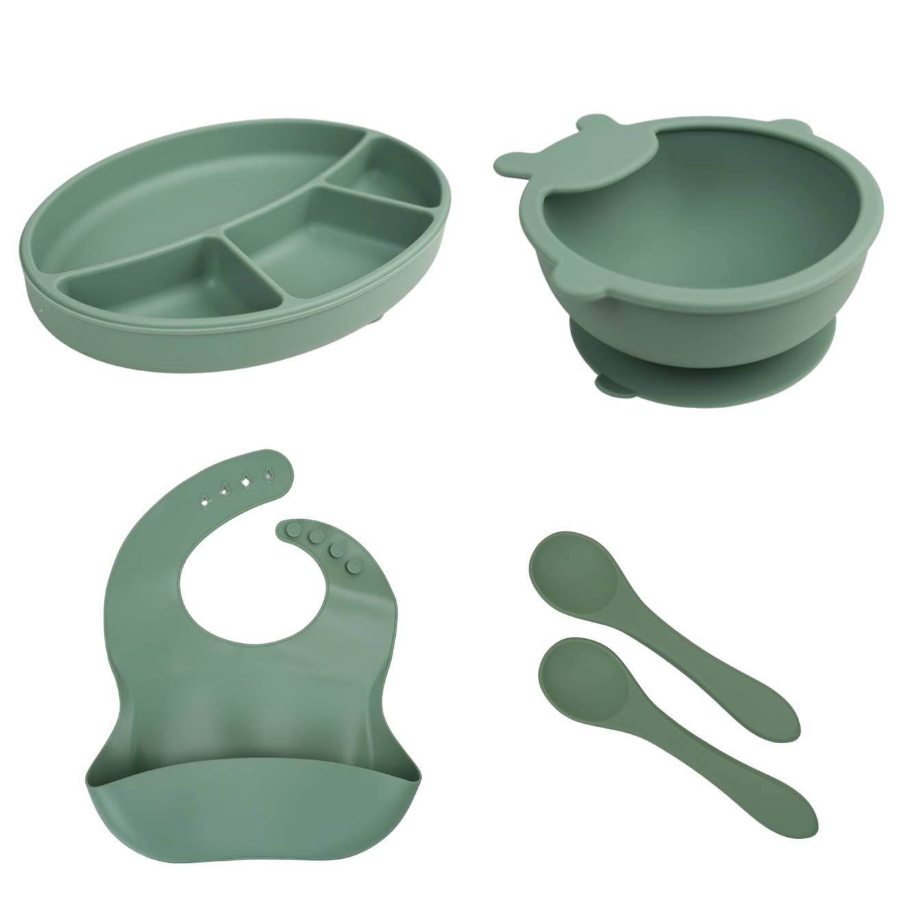 Pack Repas Silicone Vert