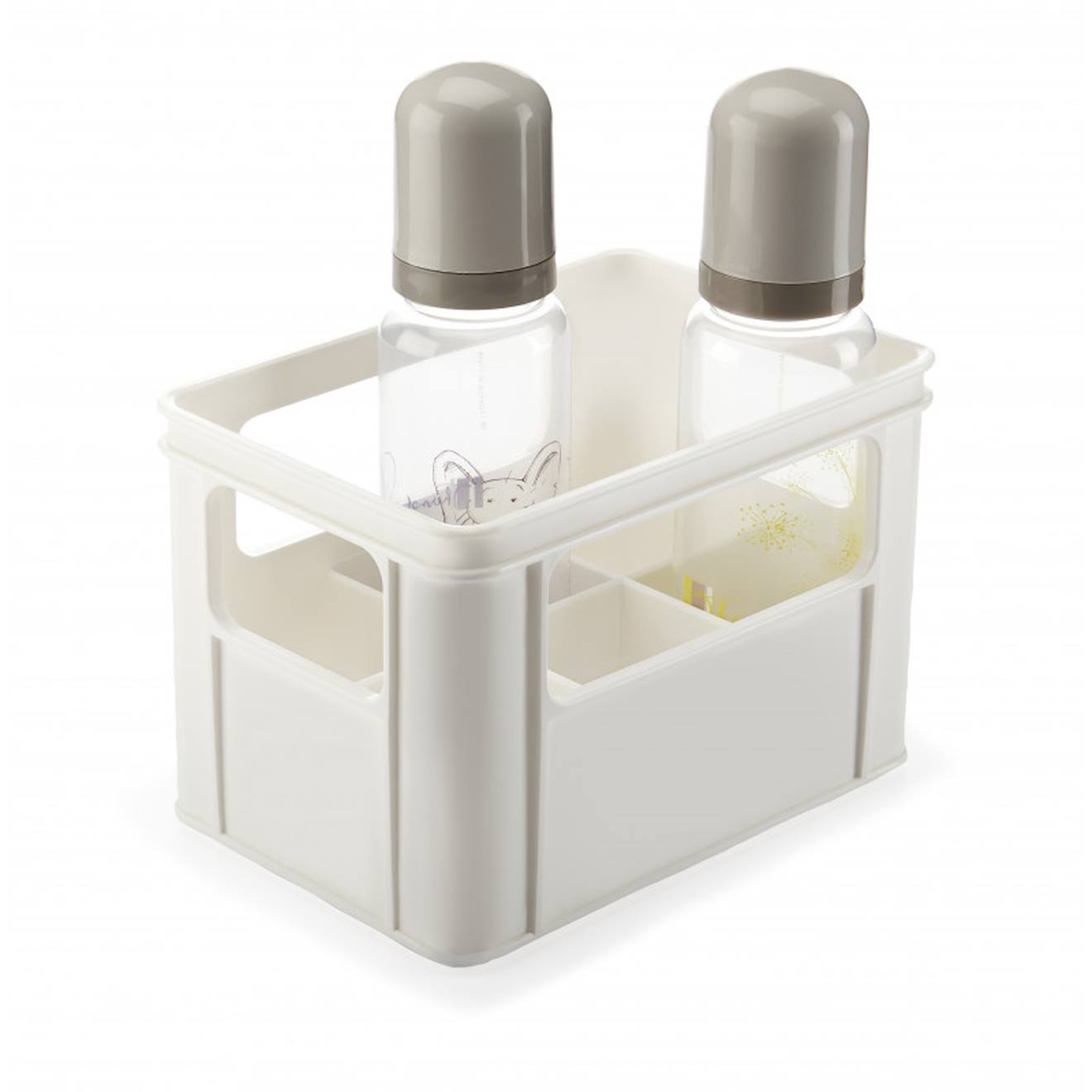 Bac À 6 Biberons Blanc