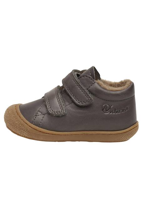 Chaussures premiers pas en cuir doublés en laine cocoon vl Anthracite-+Bleu foncé-+Cognac-+Gris tourterelle-+Marron foncé-+Rose antique-+Rouge foncé-+Sage- 3 - vertbaudet enfant 