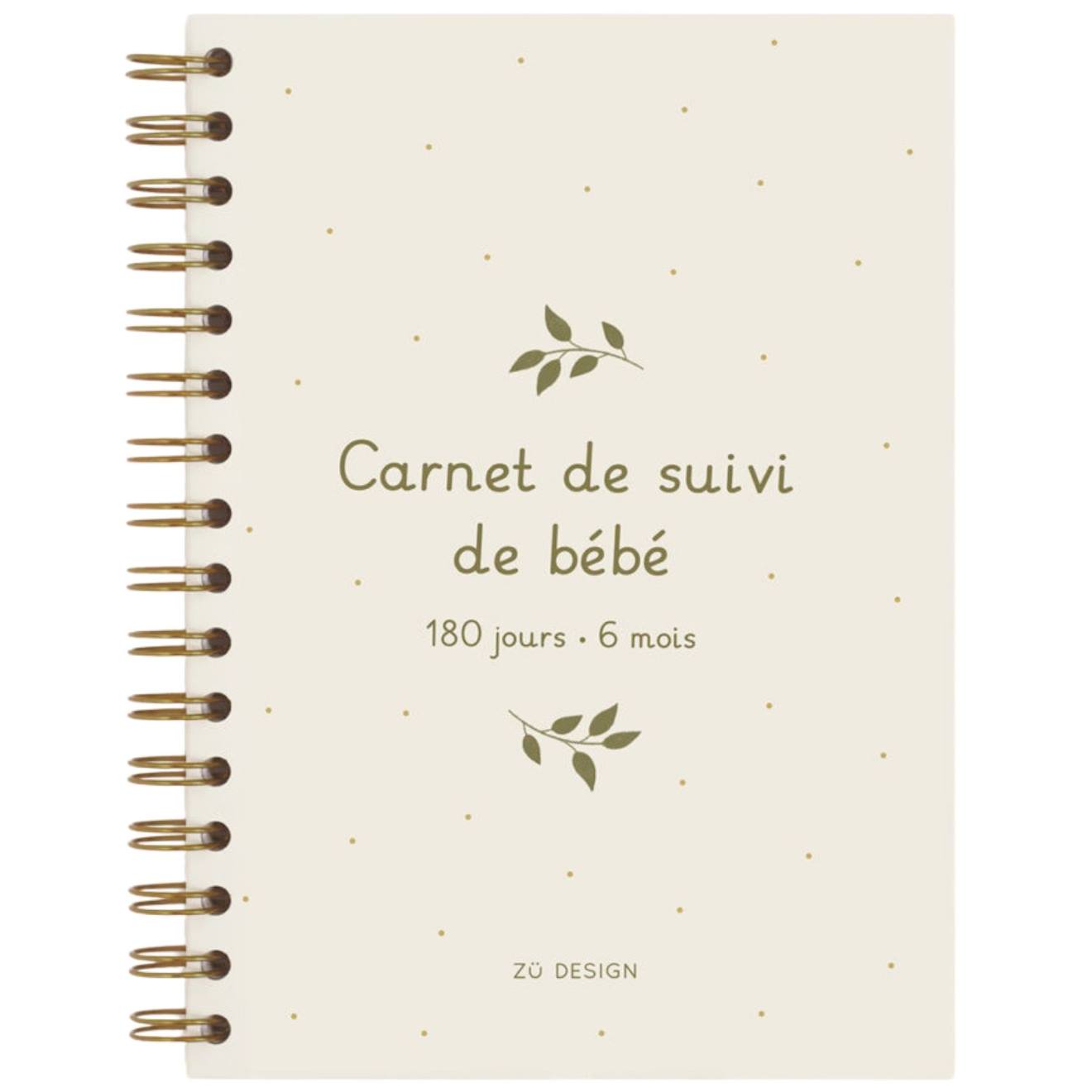 Carnet De Suivi De Bébé Feuille (0-6 Mois) Ecru