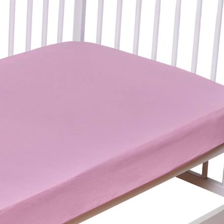Drap-housse en coton Blanc+Bleu ciel+Gris+Rose+Vert amande 11 - vertbaudet enfant 