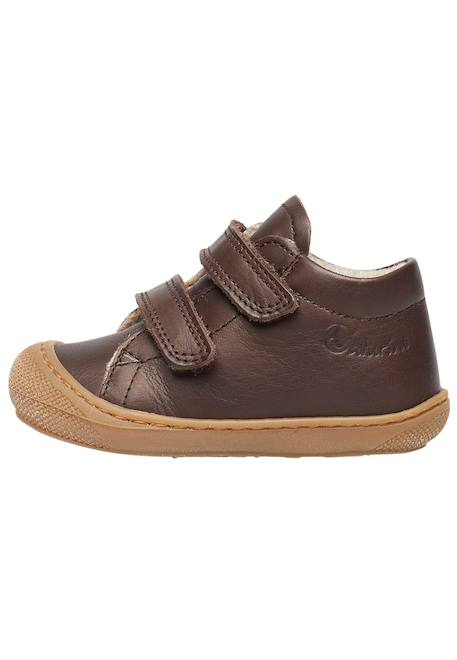 Chaussures premiers pas en cuir doublés en laine cocoon vl Anthracite-+Bleu foncé-+Cognac-+Gris tourterelle-+Marron foncé-+Rose antique-+Rouge foncé-+Sage- 23 - vertbaudet enfant 