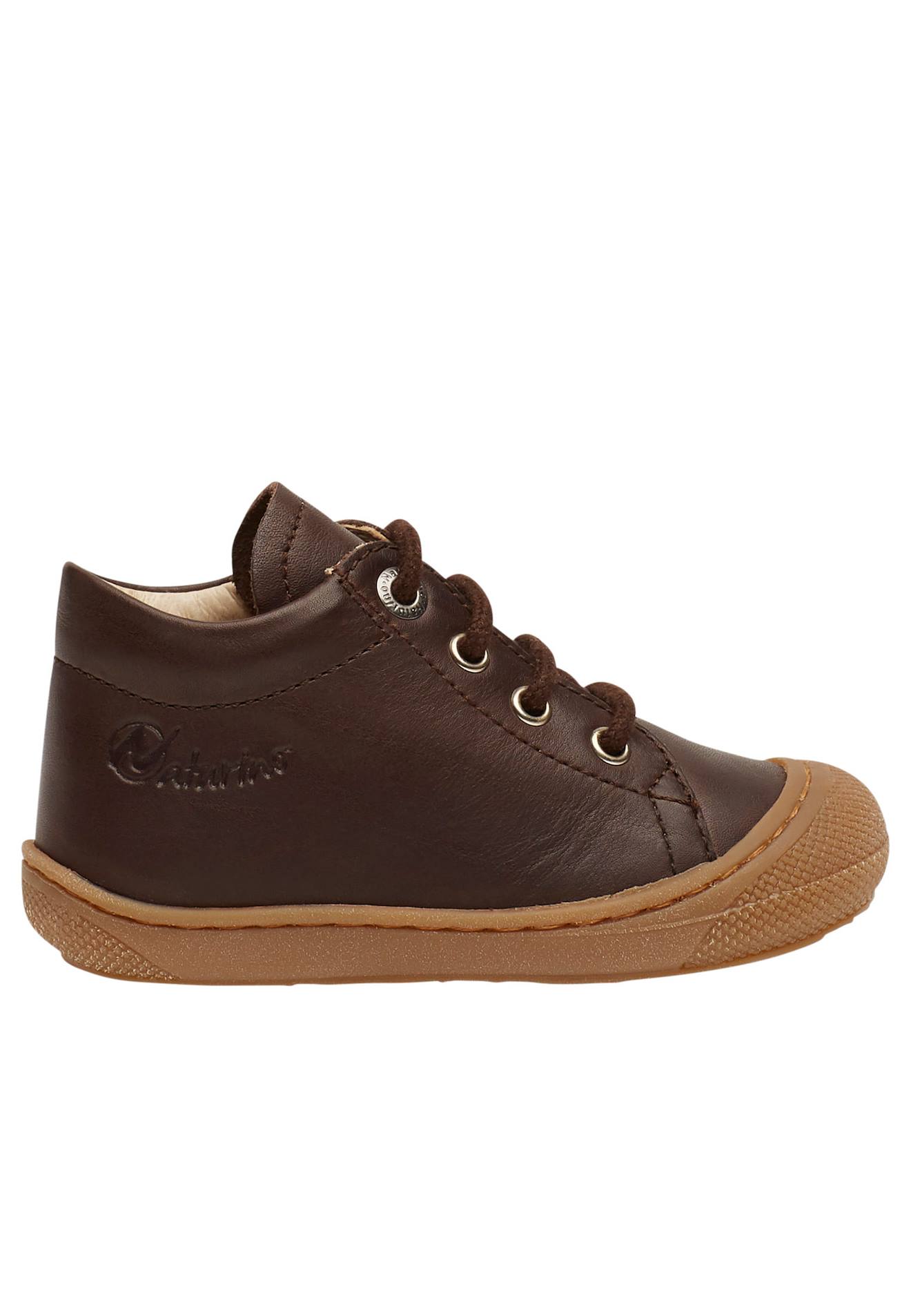 Chaussures Premiers Pas En Cuir Cocoon Marron Foncé-