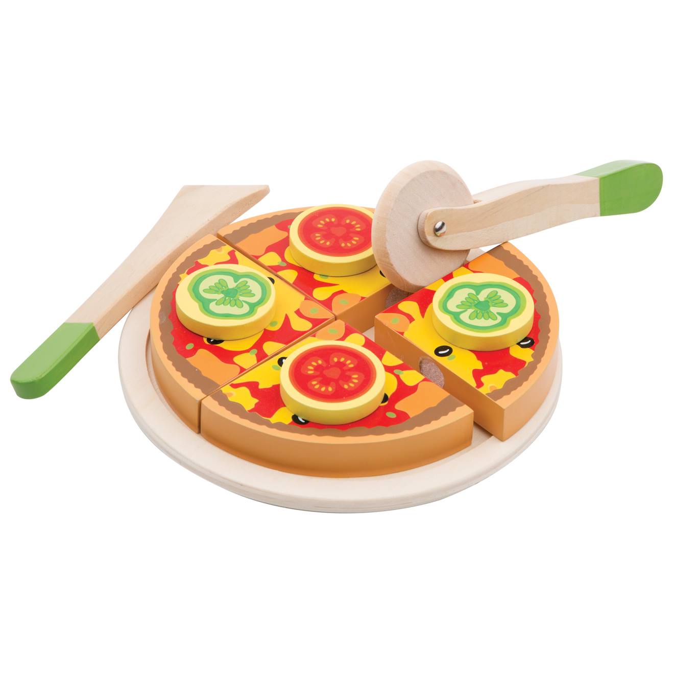 Pizza En Bois À Couper Beige (New Classic Toys) - Image 1