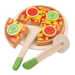 Pizza en bois à couper  - vertbaudet enfant
