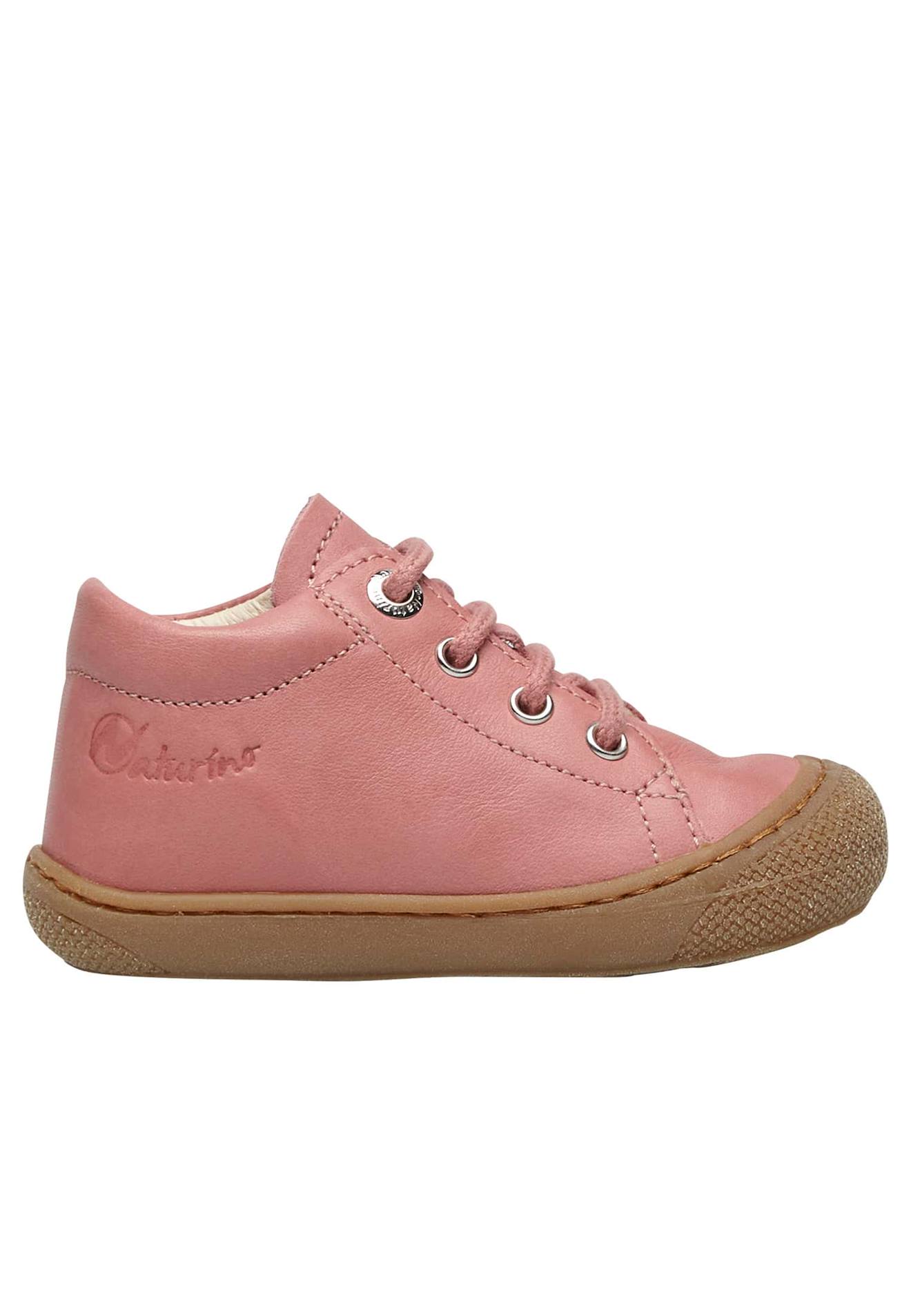 Chaussures Premiers Pas En Cuir Cocoon Rose Vif-