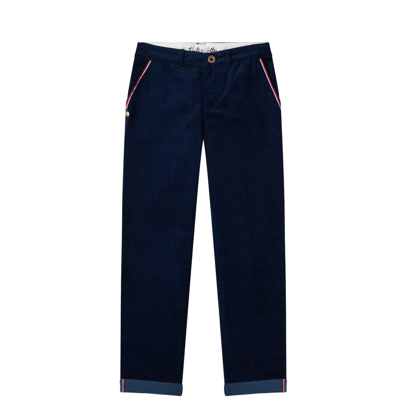 Pantalon Chino Hiver Velours Sainclair Bleu Marine