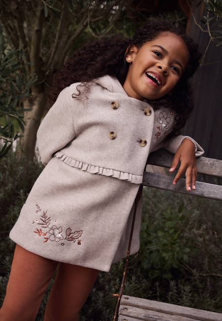 Fille-Manteau enfant avec capuche manouk