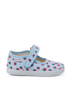 Chaussures-Chaussures fille 23-38-Babies à motif de fraises bride à scratch