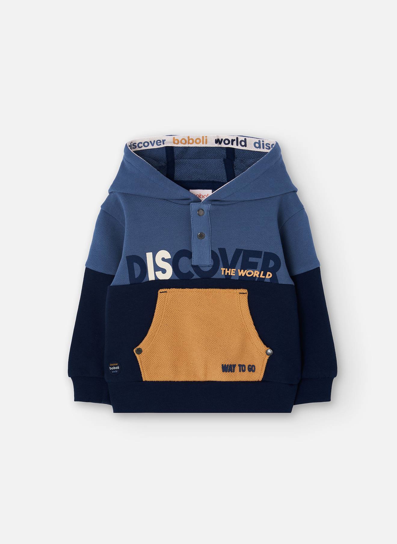 Sweat-shirt Garçon En Molleton Bleu