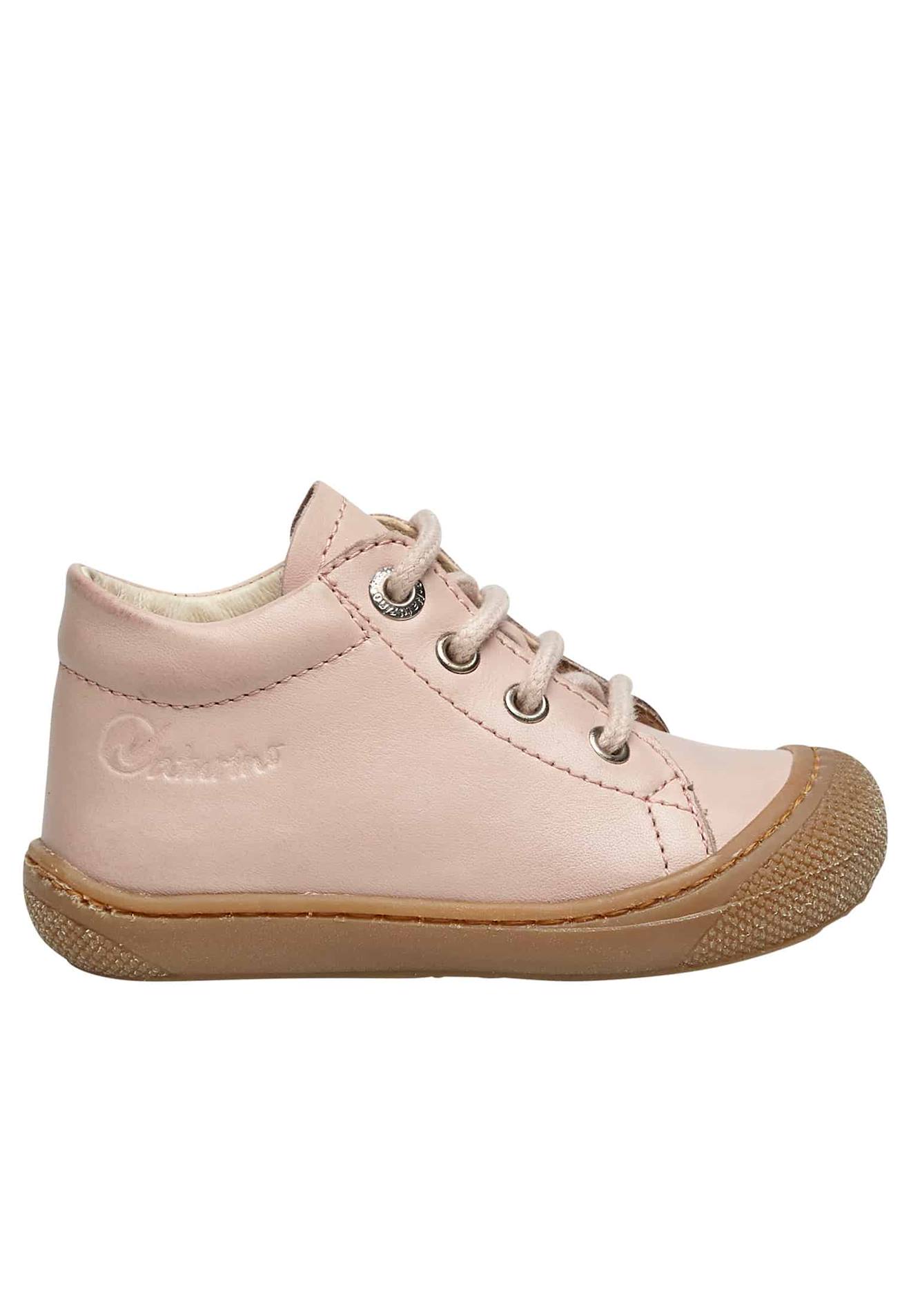 Chaussures Premiers Pas En Cuir Cocoon Rose Poudré-