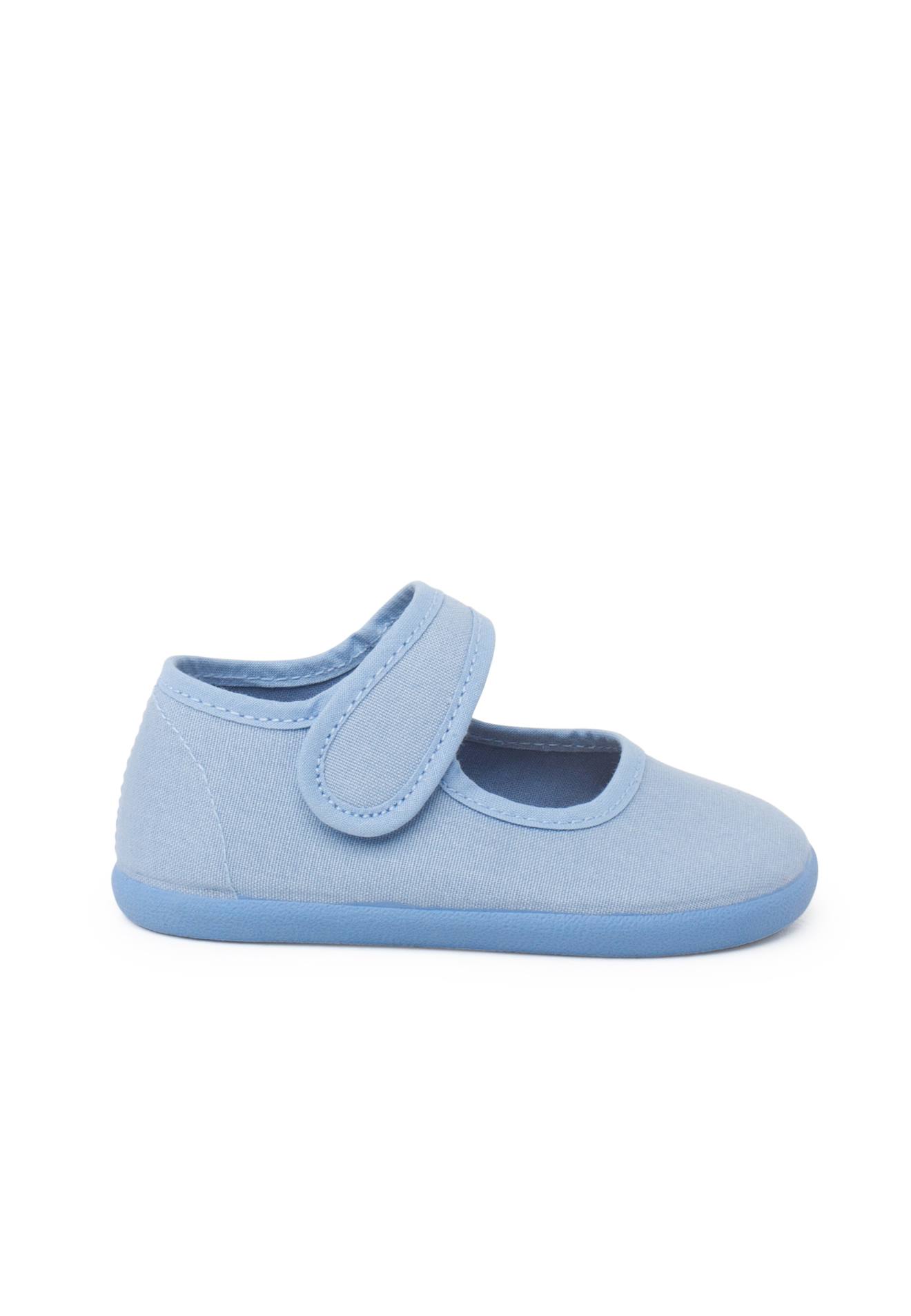 Babies Barefoot En Toile Fermeture Large Bleu Ciel