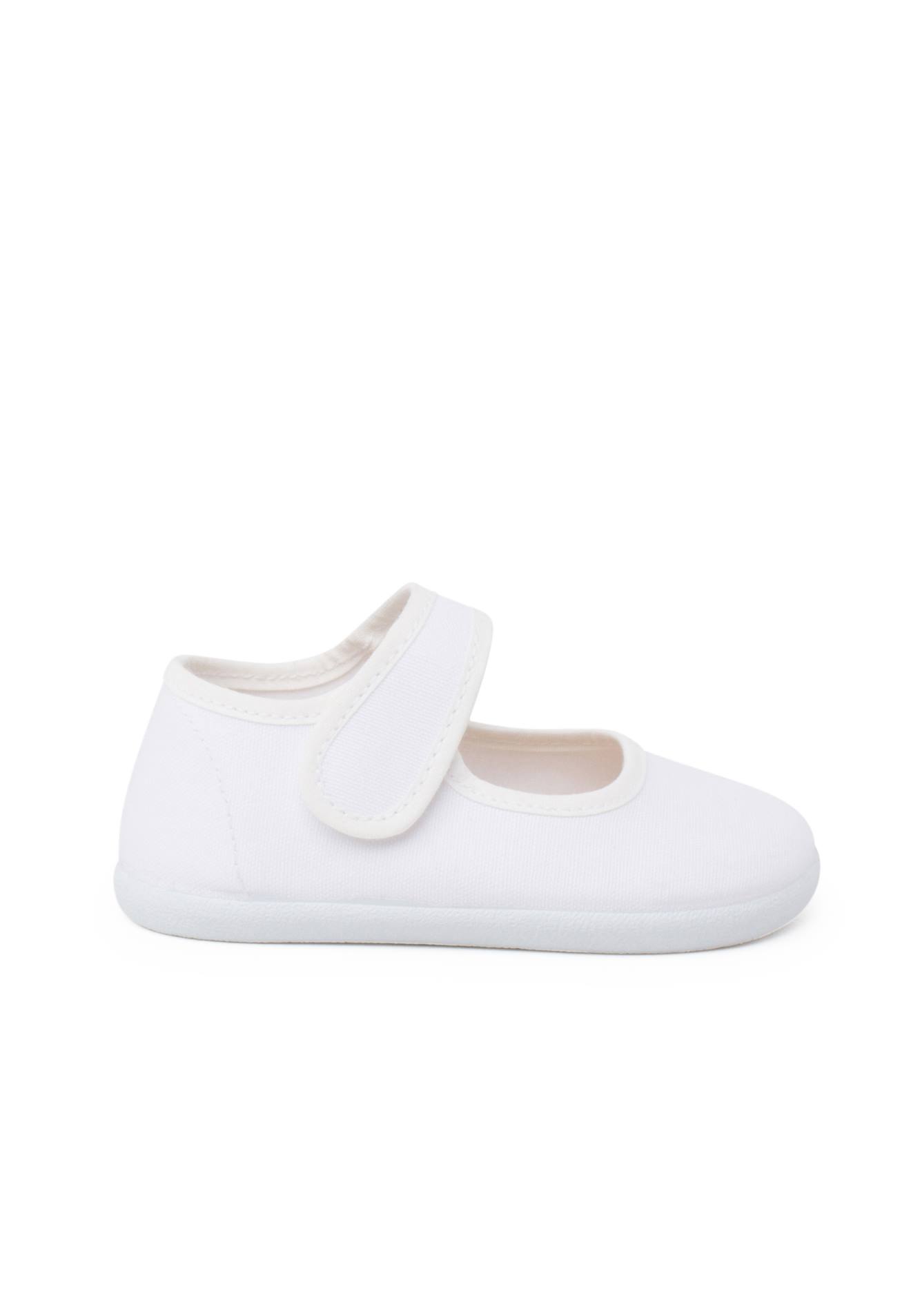 Babies Barefoot En Toile Fermeture Large Blanc