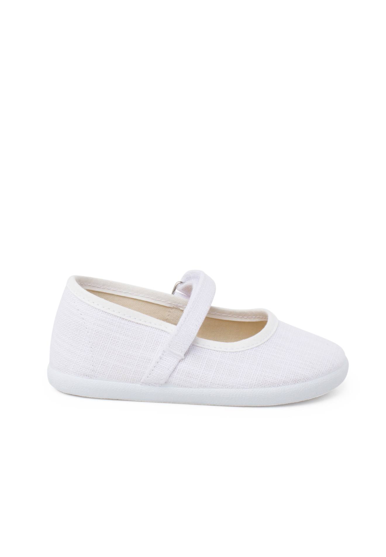 Babies Barefoot Lin Léger Fermeture À Scratch Blanc
