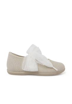 Ballerines laçage tulle plumetis  - vertbaudet enfant