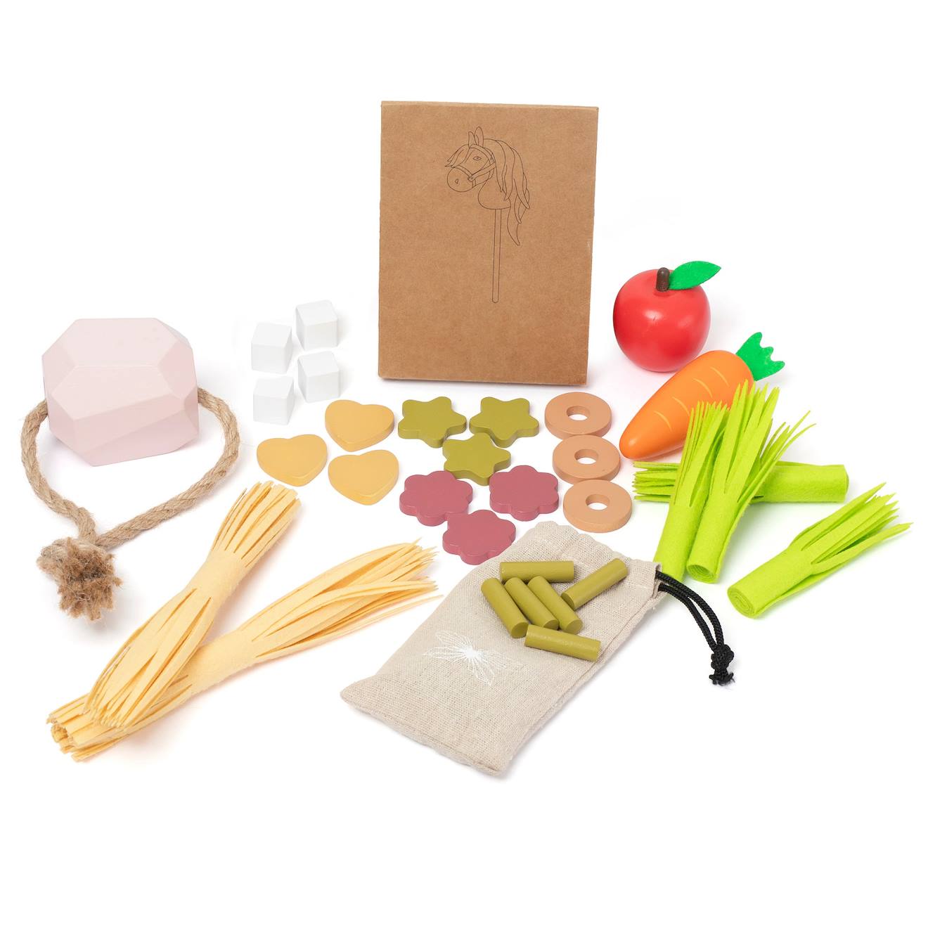 Set D'alimentation Pour Chevaux Beige