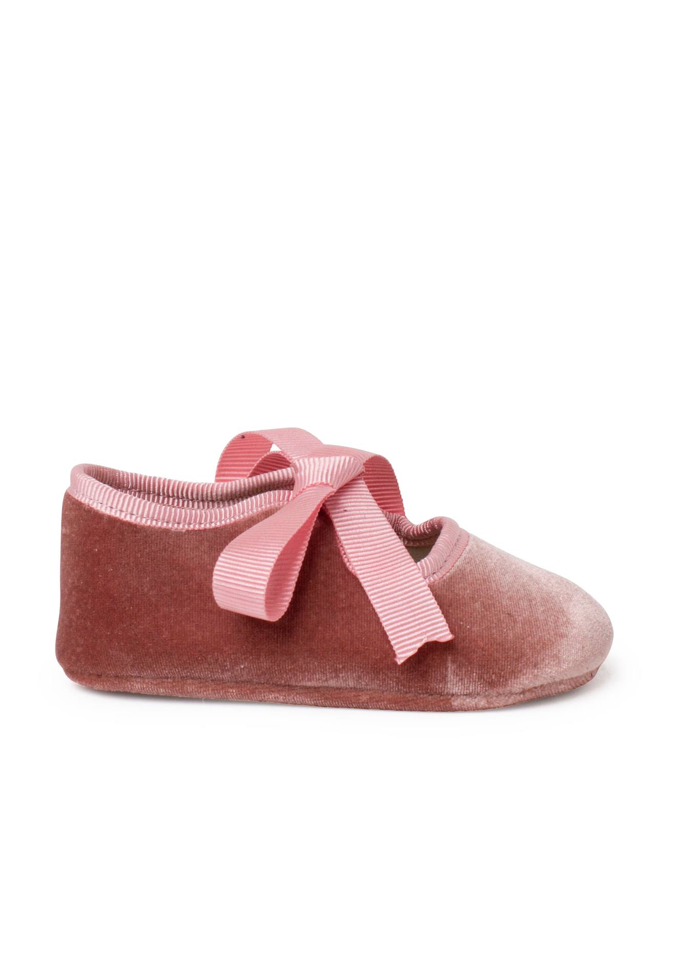 Babies Velours Ruban Faya Rose