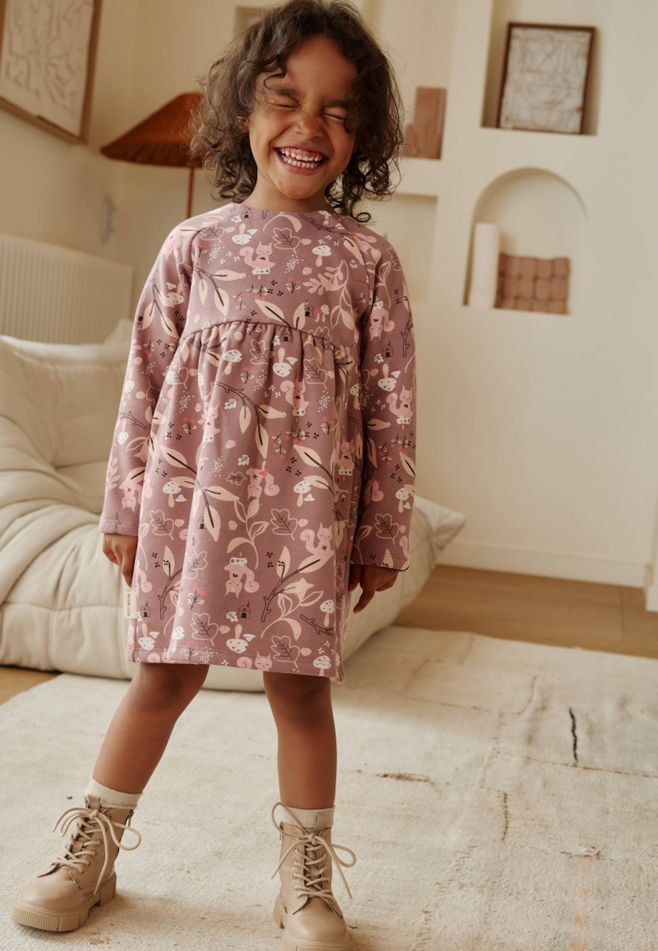 Robe Enfant En Molleton Sora Rose