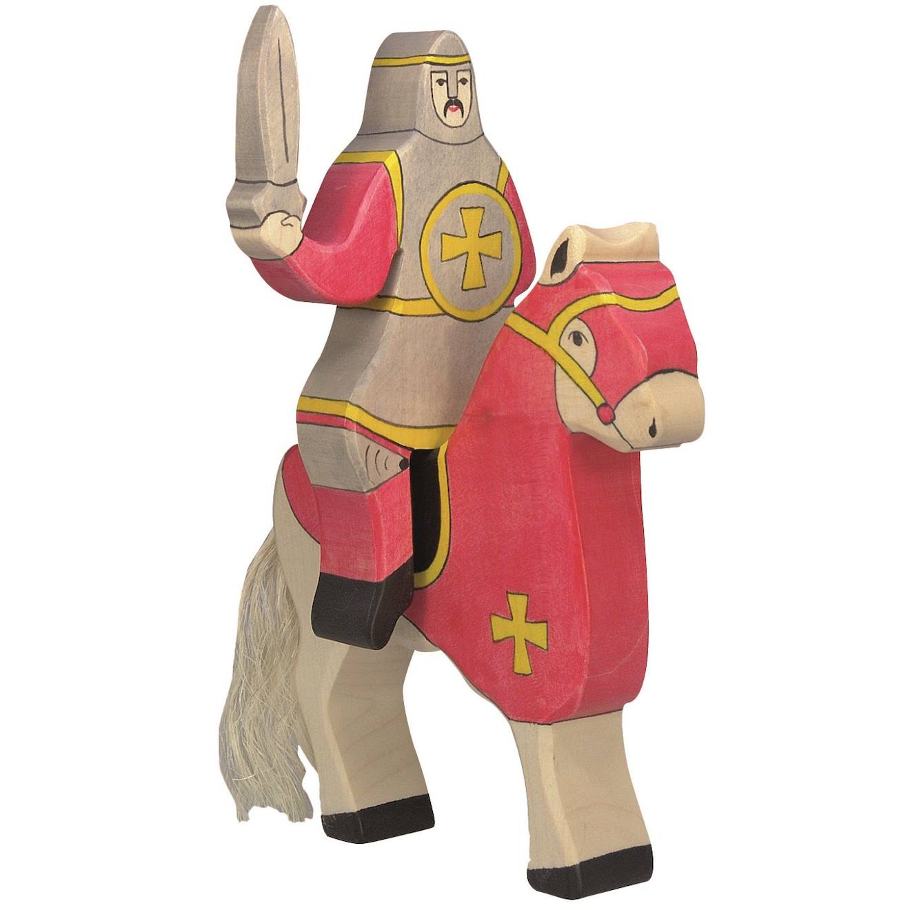 Figurine Chevalier Rouge Avec Épée Rouge
