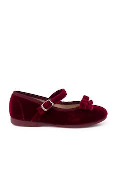 Chaussures-Chaussures fille 23-38-Ballerines, babies-Babies velours fille petit nœud