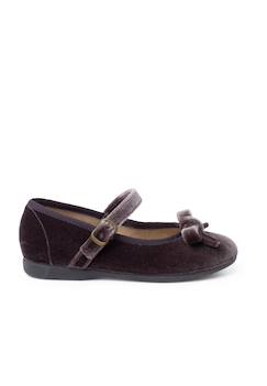 Chaussures-Chaussures fille 23-38-Ballerines, babies-Babies velours fille petit nœud