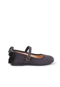 Chaussures-Chaussures fille 23-38-Ballerines, babies-Babies à boucle et noeud arrière velours