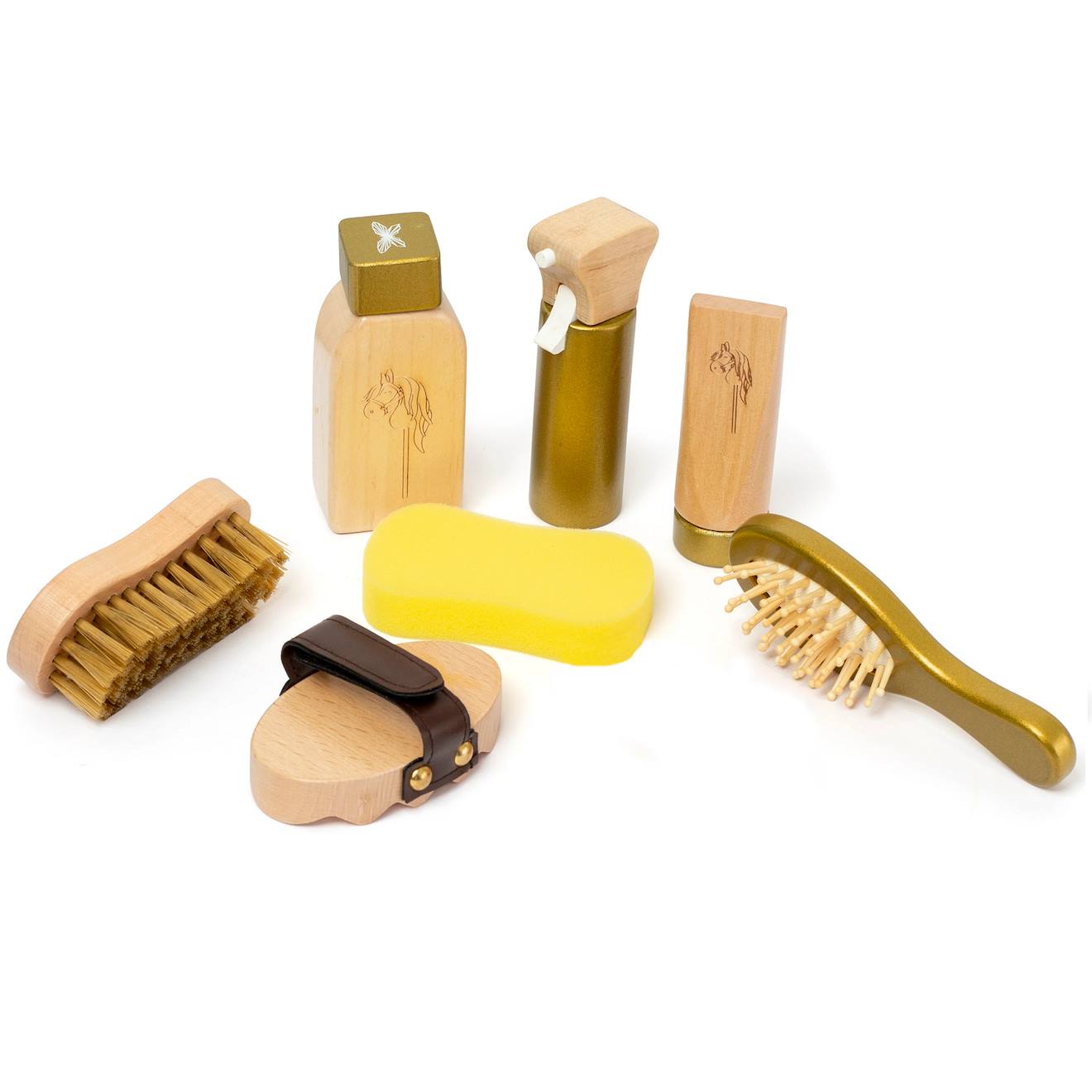 Kit De Toilettage Pour Chevaux Beige
