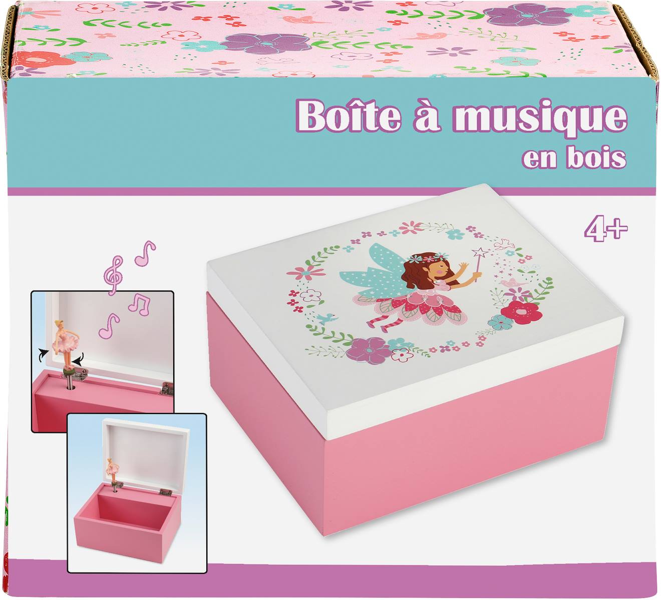 Boîte À Musique En Bois Rose