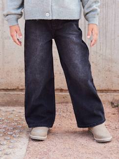 VERTBAUDET Tregging Large Fille En Denim Bleu Moyen 10A - Pantalon Confortable Et Stylé