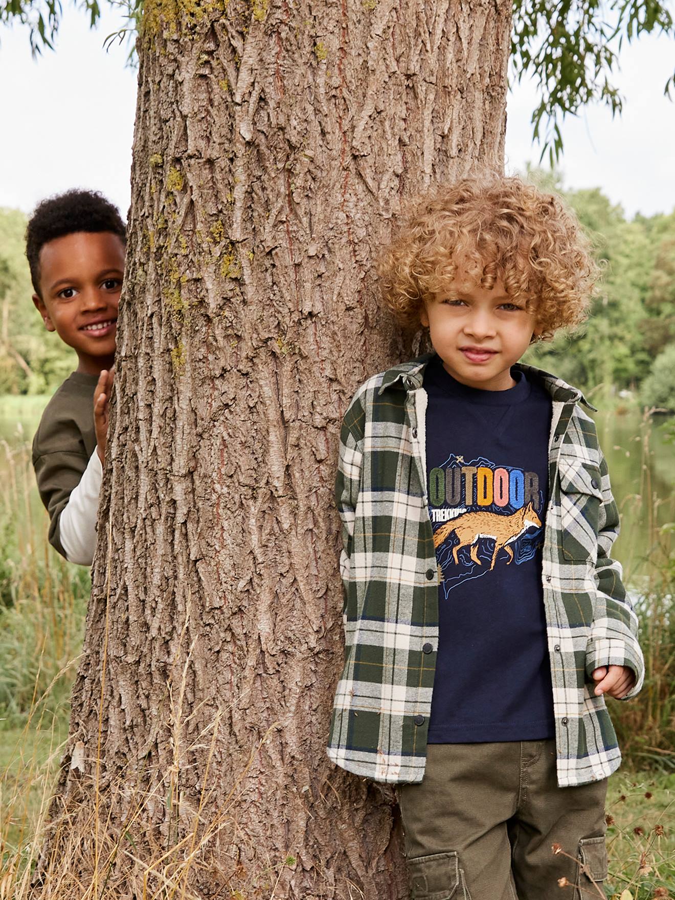 Chemise flanelle carreaux GA doublée Sherpa carreaux vert