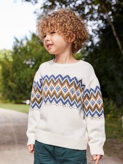 -Pull Jacquard Garçon Manches Longues