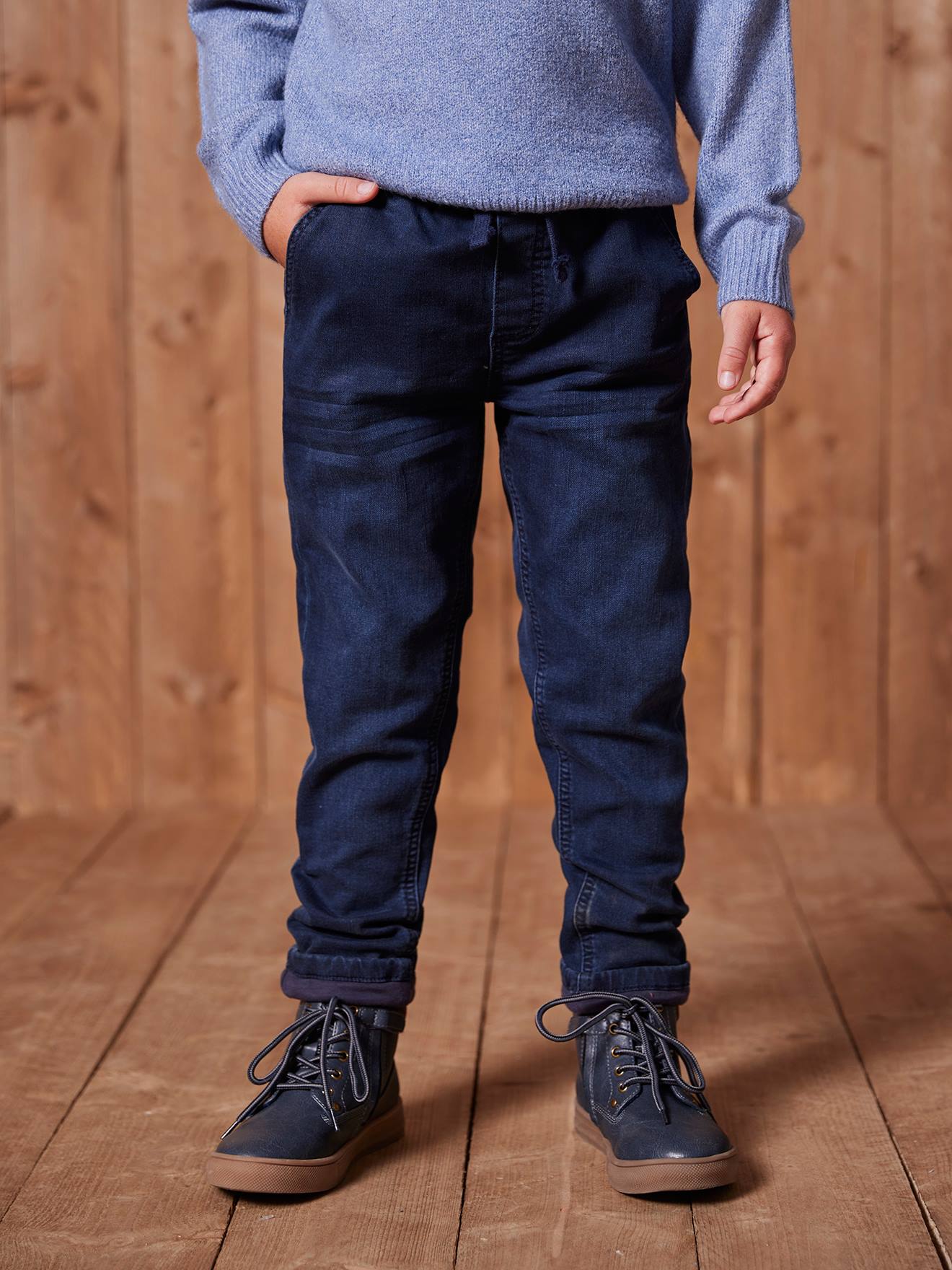 Jean droit doubl facile enfiler garon denim blue black 26 €