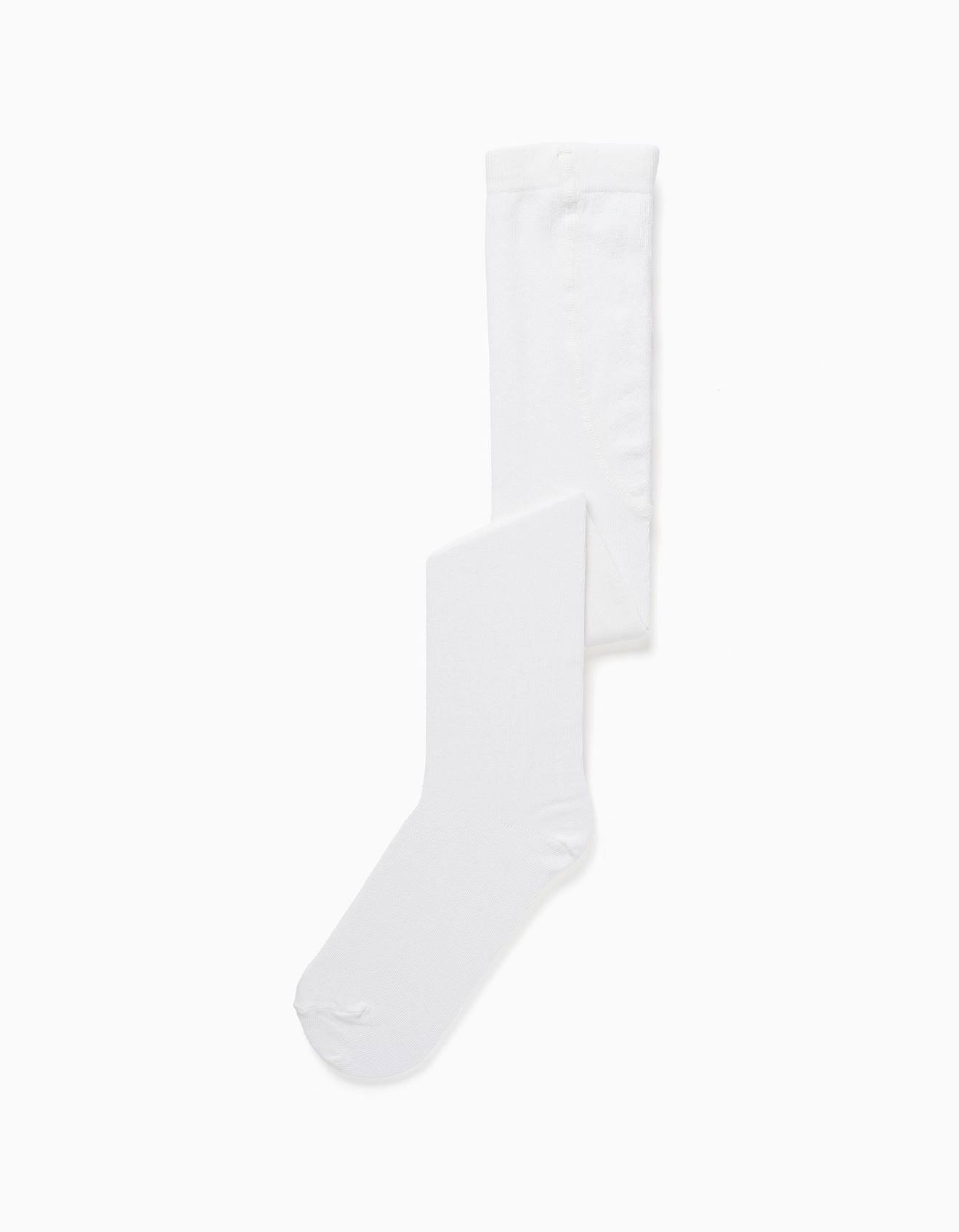 Collants Unis En Maille Anti-bouloche Blanc 10 €