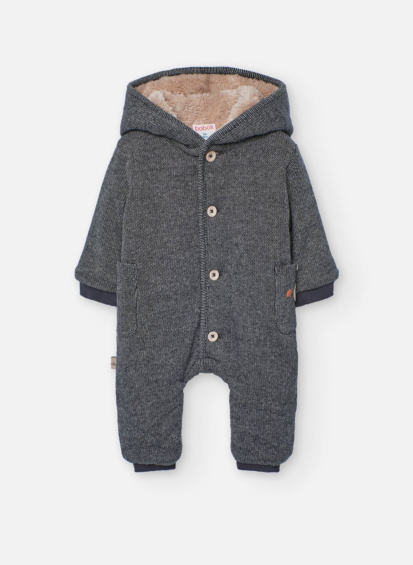 Combinaison En Tricot Pour Bébé Gris