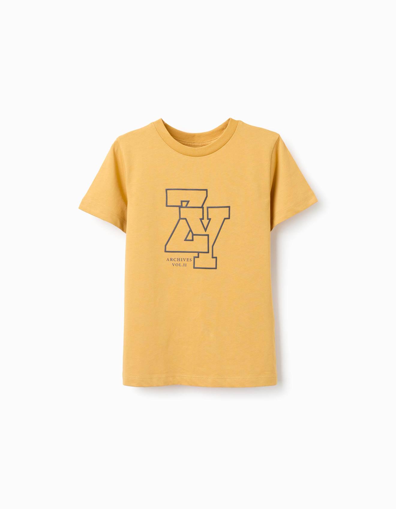 T-shirt En Coton Avec Imprimé Zy Jaune