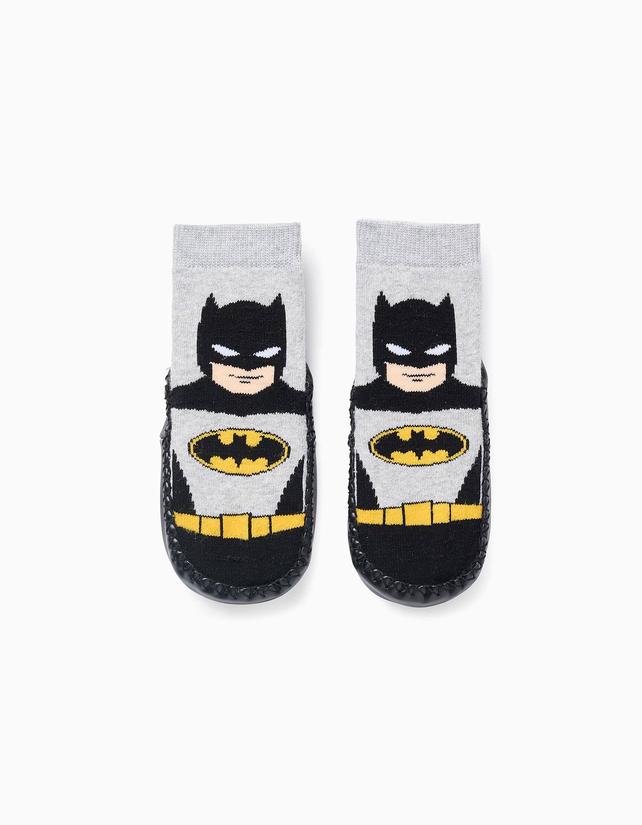Chaussettes-chaussons Batman Gris Clair