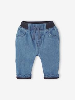 Bébé-Pantalon, jean-Jean bébé doublé avec taille élastiquée