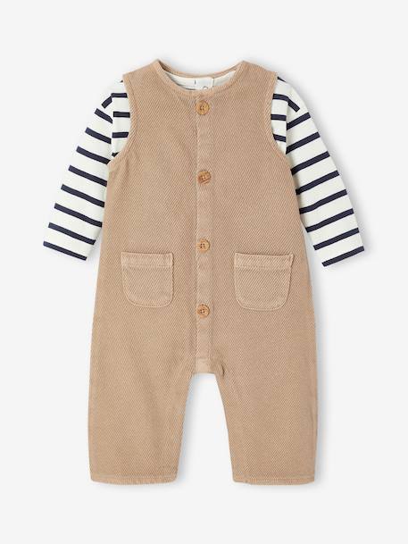 Bébé-Ensemble T-shirt + combinaison rayé