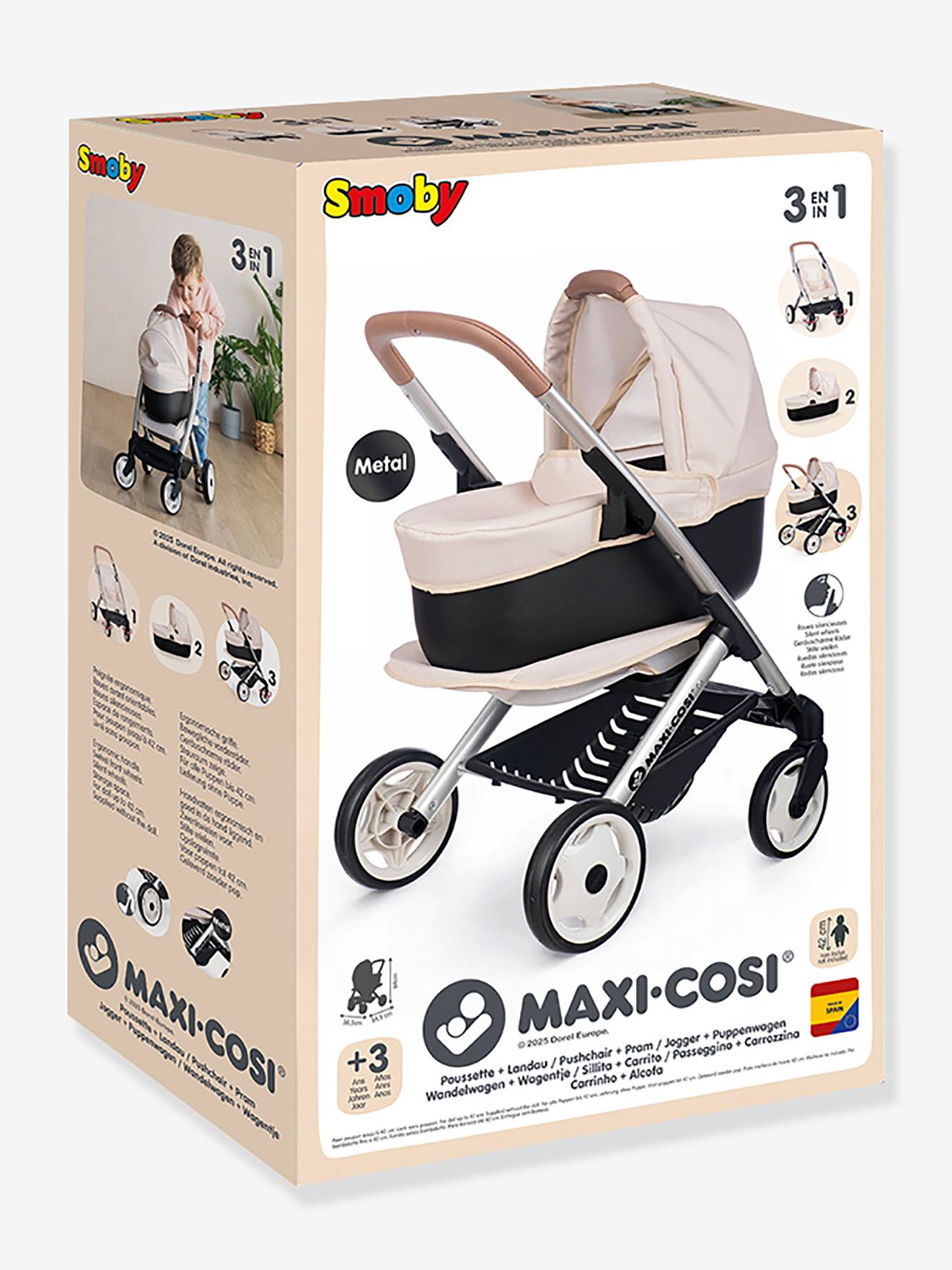 Maxi Cosi Poussette Landau 3 en 1 - beige (Smoby) - Couverture