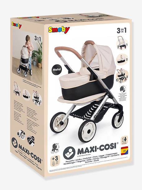 Smoby - Maxi Cosi Poussette Landau 3 en 1 - beige