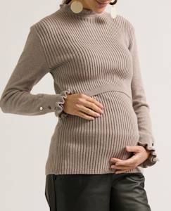 Vêtements de grossesse-Pull de grossesse et allaitement dorothée