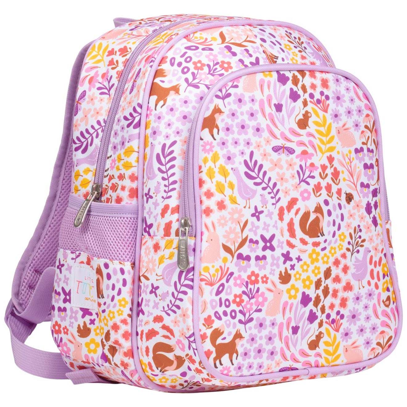 Sac À Dos Isotherme Fleurs Du Jardin Violet, Blanc, Jaune