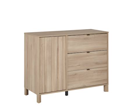 Galipette - Commode 3 Tiroirs 1 Porte Calypso Chêne Du Bocage