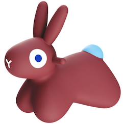 Jouet-Ballon sauteur hoppi lapin bleu